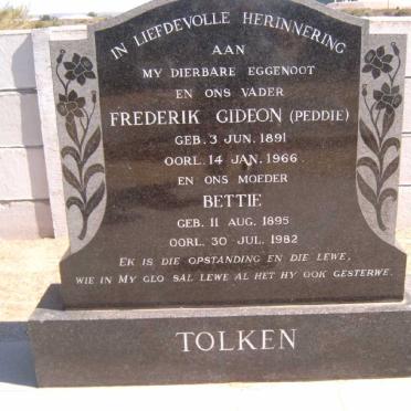 TOLKEN Frederik Gideon 1891-1966 &amp; Bettie 1895-1982