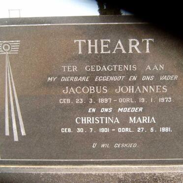 THEART Jacobus Johannes 1897-1973 &amp; Christina Maria 1901-1981