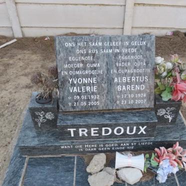 TREDOUX Albertus Barend 1924-2007 &amp; Yvonne Valerie 1932-2005