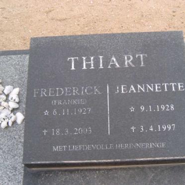 THIART Frederick 1927-2003 &amp; Jeannette 1928-1997