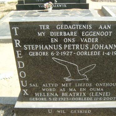 TREDOUX Stephanus Petrus Johannes 1927-1978 &amp; Helena Beatrix 1923-2007
