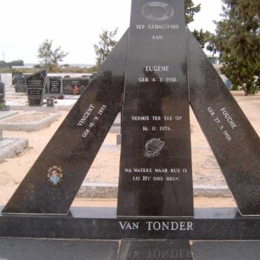 TONDER Eugéne, van 1951-1976 :: VAN TONDER Vincent 1953-1976 :: VAN TONDER Fouche 1959-1976