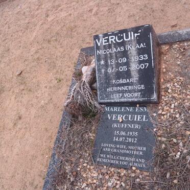 VERCUIEL Nicolaas 1933-2007 &amp; Marlene Esme KUFFNER 1935-2012