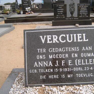 VERCUIEL Anna J.F.E. nee TOLKEN 1931-1982