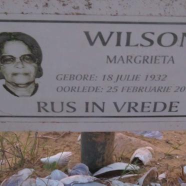 WILSON Margrieta 1932-2014