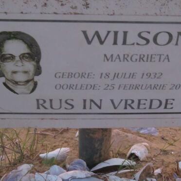 WILSON Margrieta 1932-2014