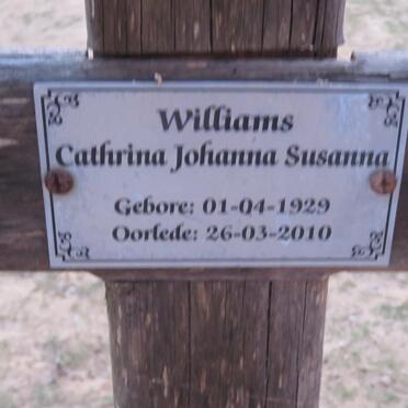 WILLIAMS Cathrina Johanna Susanna 1929-2010