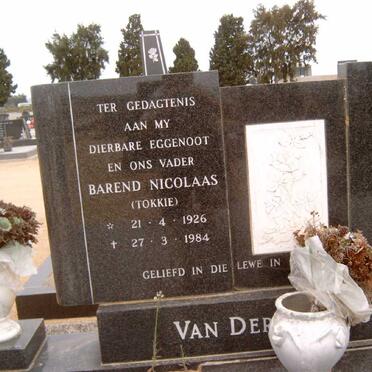 WESTHUIZEN Barend Nicolaas, van der 1926-1984