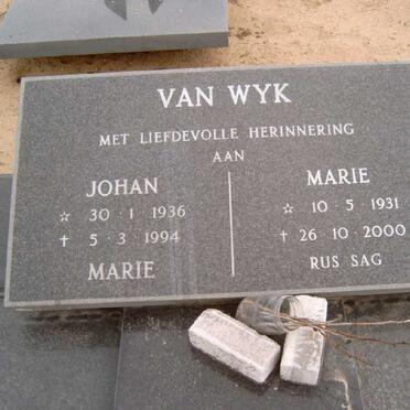WYK Johan, van 1936-1994 &amp; Marie 1931-2000