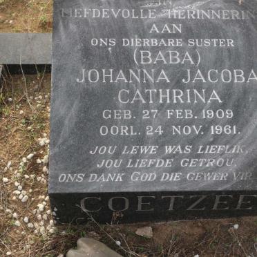 COETZEE Johanna Jacoba Cathrina 1909-1961