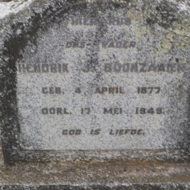 BOONZAAIER Hendrik J. 1877-1949