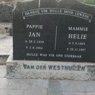 WESTHUIZEN Jan, van der 1899-1964 &amp; Helie 1903-1997