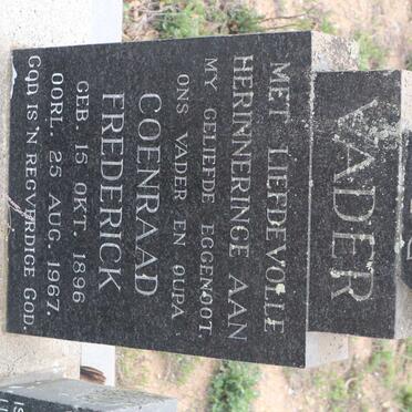 BOONZAAIER Coenraad Frederick 1896-1967 &amp; Johanna Jacoba Helena 1903-1993