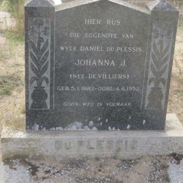 PLESSIS Johanna J., du nee DE VILLIERS 1882-1952