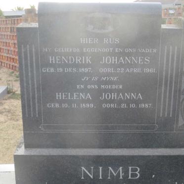 NIMB Hendrik Johannes 1897-1961 &amp; Helena Johanna 1899-1987