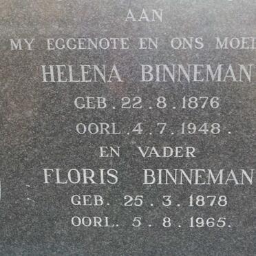BINNEMAN Floris 1878-1965 &amp; Helena 1876-1948