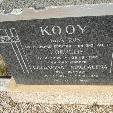 KOOY Cornelis 1885-1969 &amp; Catharina Magdalena BLAAUW 1887-1976 