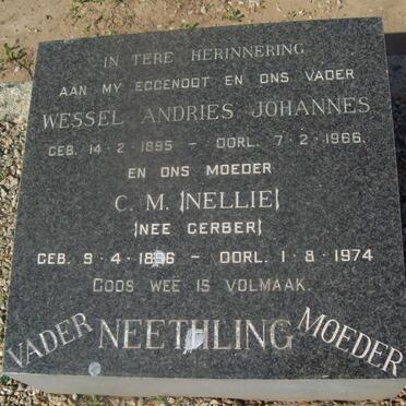 NEETHLING Wessel Andries Johannes 1895-1966 &amp; C.M. GERBER 1896-1974