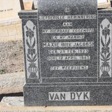 DYK Maxie, van nee JACOBS 1923-1947