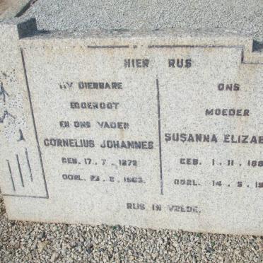 ? Cornelius Johannes 1872-1963 &amp; Susanna Elizabeth 1885-1972