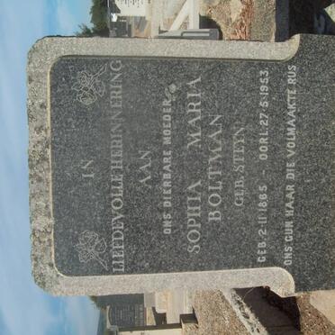 BOLTMAN Sophia Maria nee STEYN 1865-1953