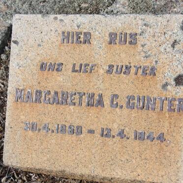GUNTER Margaretha C. 1860-1944