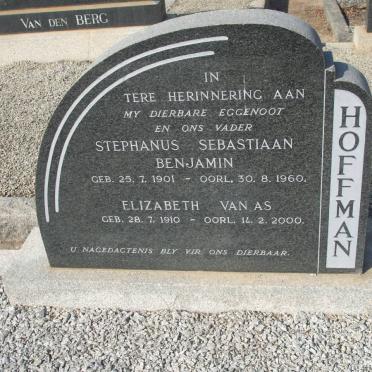 HOFFMAN Stephanus Sebastiaan Benjamin 1901-1960 &amp; Elizabeth van AS 1910-2000