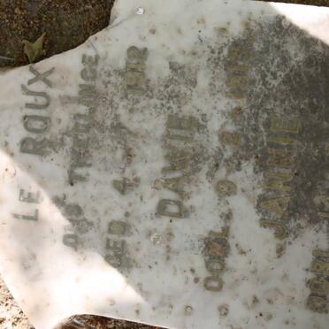 ROUX Dawie, le 1912-1913 :: le ROUX Jannie 1912-1913