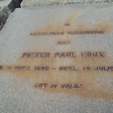 ROUX Pieter Paul 1890-1963