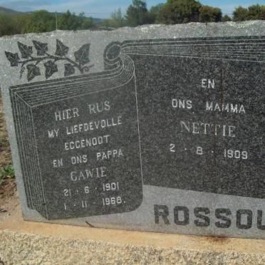 ROSSOUW Gawie 1901-1968 &amp; Nettie 1909-