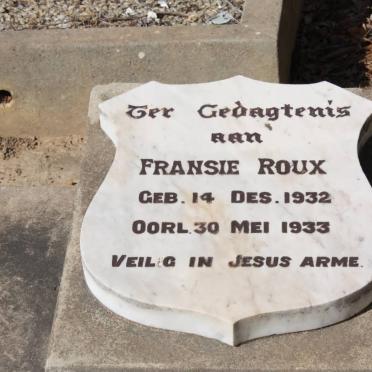 ROUX Fransie 1932-1933