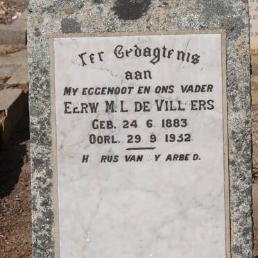 VILLIERS M.L., de 1883-1932