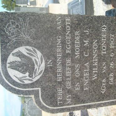 WILKINSON Engela C.M.J. nee van TONDER 1907-1960