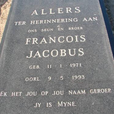 ALLERS Francois Jacobus 1971-1993