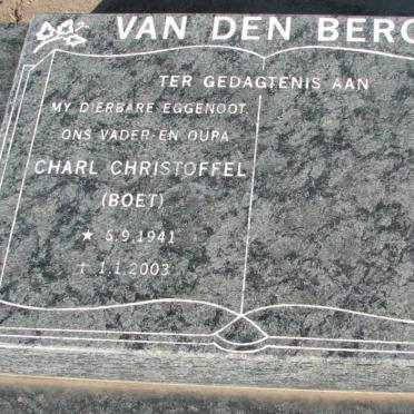 BERG Charl Christoffel, van den 1941-2003