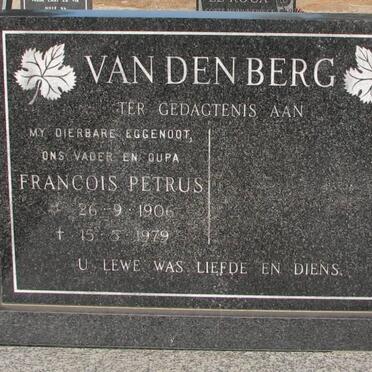 BERG Francois Petrus, van den 1906-1979