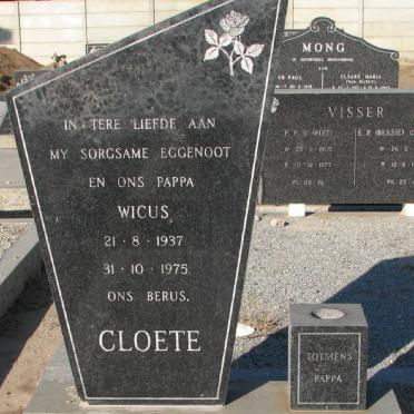CLOETE Wicus 1937-1975