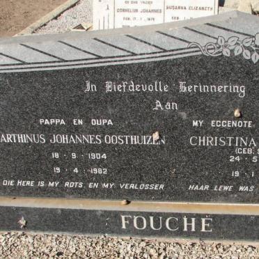 FOUCHE Marthinus Johannes Oosthuizen 1904-1982 &amp; Christina Glaudina SCHOLTZ 1909-1970