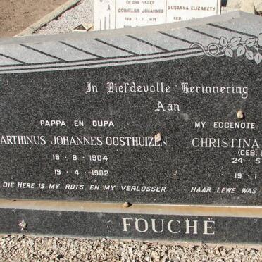FOUCHE Marthinus Johannes Oosthuizen 1904-1982 &amp; Christina Glaudina SCHOLTZ 1909-1970