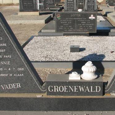 GROENEWALD Hennie 1910-1968 &amp; Engela M. DE BRUYN 1912-1992