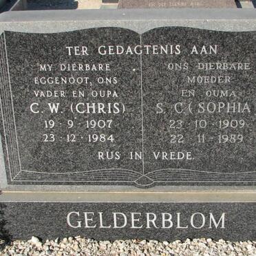 GELDERBLOM C.W. 1907-1984 &amp; S.C. 1909-1989