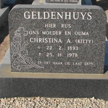 GELDENHUYS Christina A. 1893-1978
