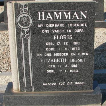 HAMMAN Floris 1910-1972 &amp; Elizabeth 1915-1983