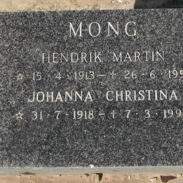 MONG Hendrik Martin 1913-1991 &amp; Johanna Christina 1918-1998