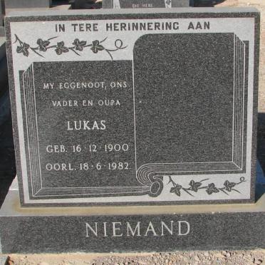 NIEMAND Lukas 1900-1982