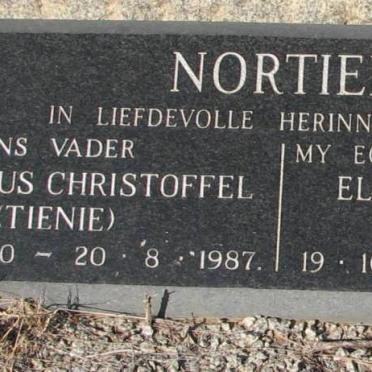 NORTIER Marthinus Christoffel 1910-1987 &amp; Elizabeth Christina 1914-1977