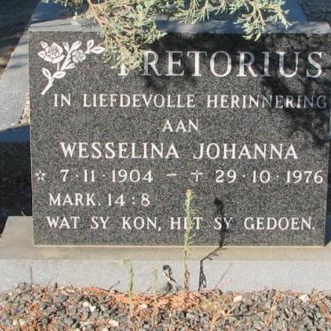 PRETORIUS Wesselina Johanna 1904-1976