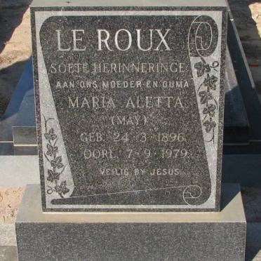 ROUX Maria Aletta, le 1896-1979