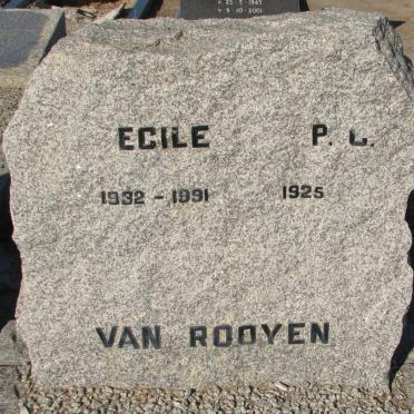 ROOYEN P.C., van 1925- &amp; Ecile 1932-1991