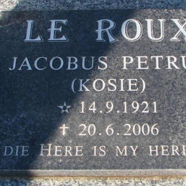 ROUX Jacobus Petrus, le 1921-2006
